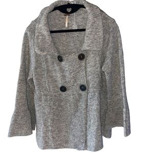 NWOT Free People Lambswool Double Breasted Sweater